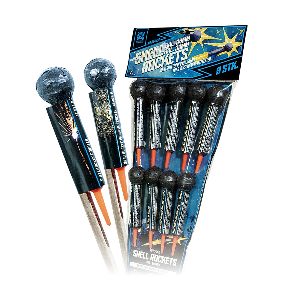 Argento Shellrockets, kaliber 34/38 mm