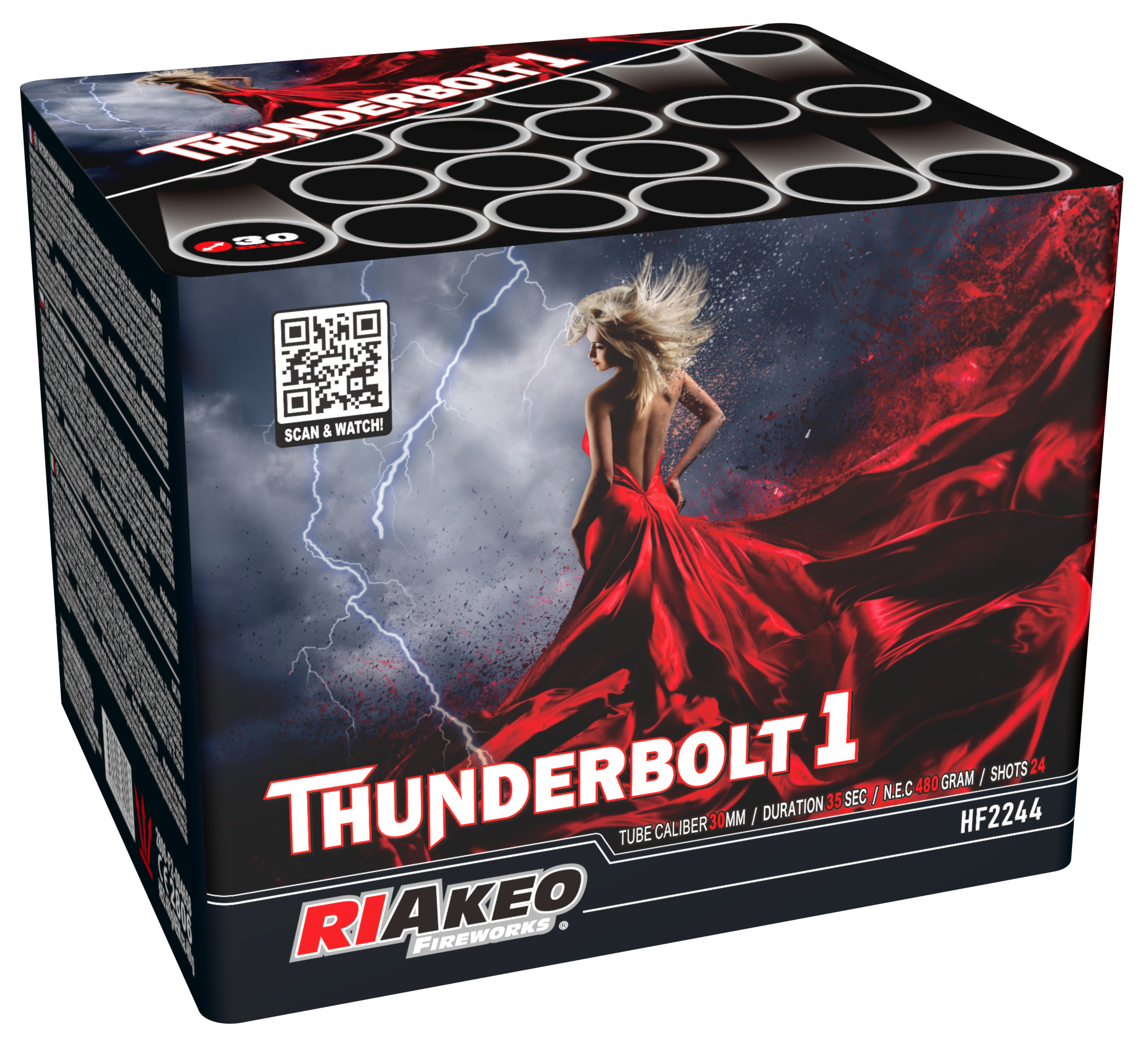 Riakeo Thunderbolt 1 - batterij voor 24 schoten