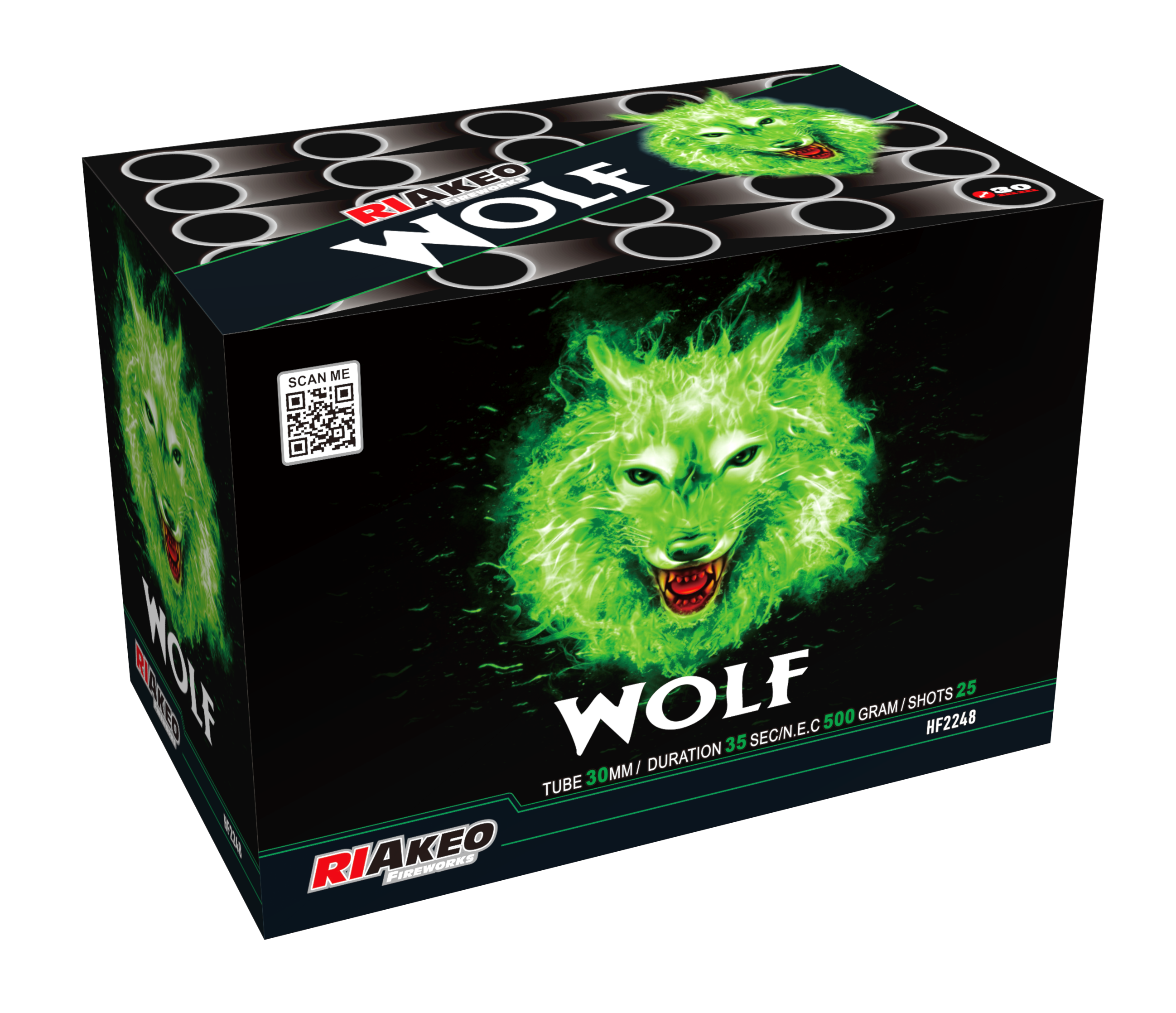 Riakeo Wolf-batterij met 25 schoten