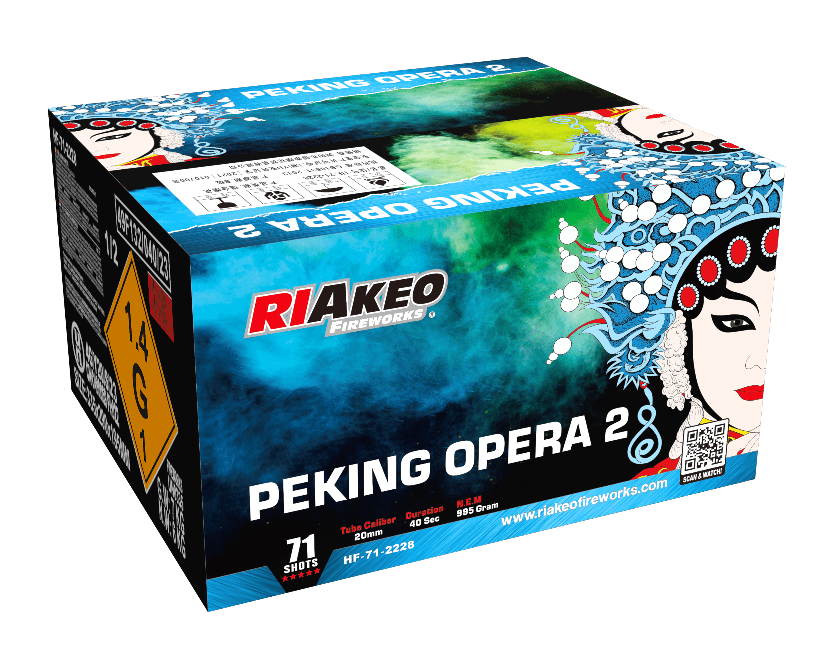 Riakeo Peking Opera 2 – 71 schoten samengesteld vuurwerk