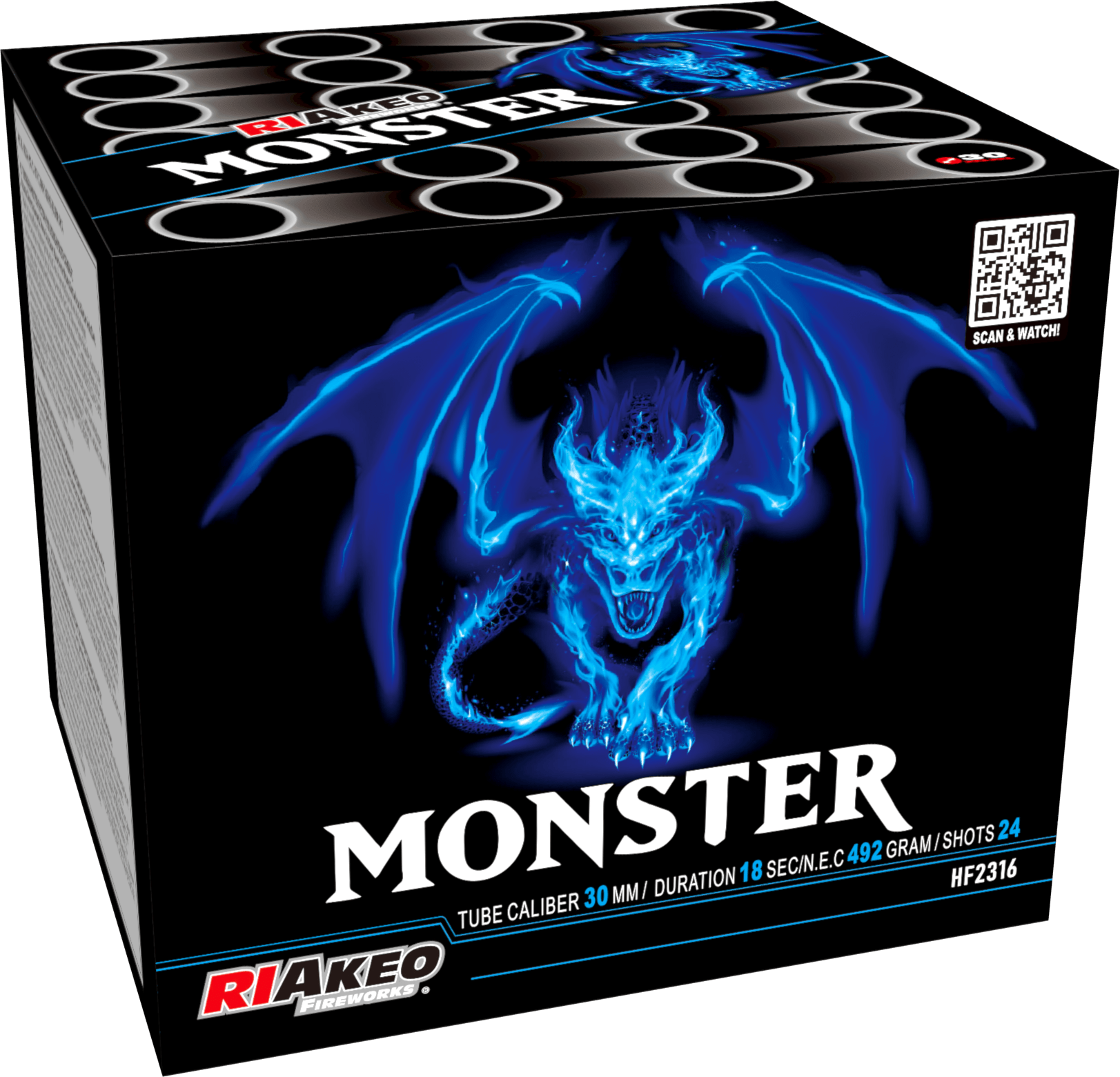 Riakeo Monster-batterij voor 24 schoten